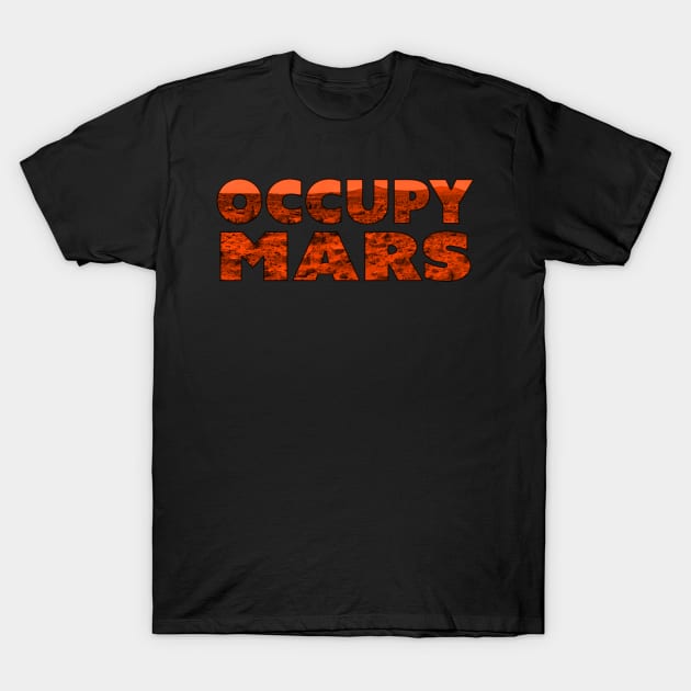 Occupy Mars Spacex Perseverance Rover Landing Commemoration 2021 T-Shirt by Invisible Jaguar Designs